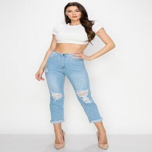 Denim Zone Distressed Denim Jeans